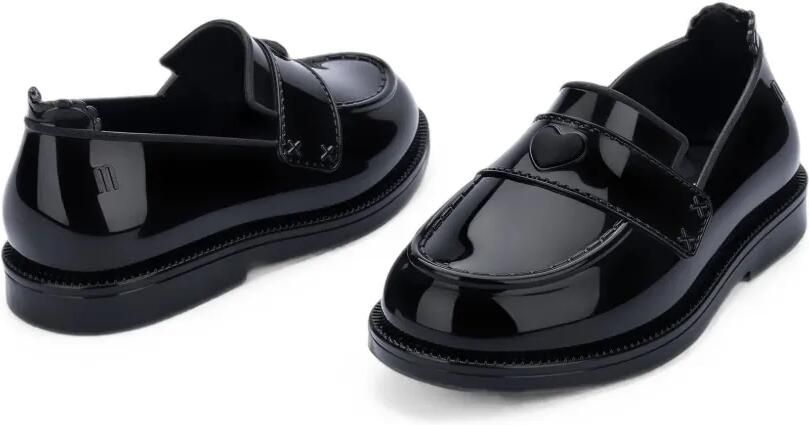 Mini Melissa Royal Love slip-on loafers met hartpatroon Zwart - Foto 3