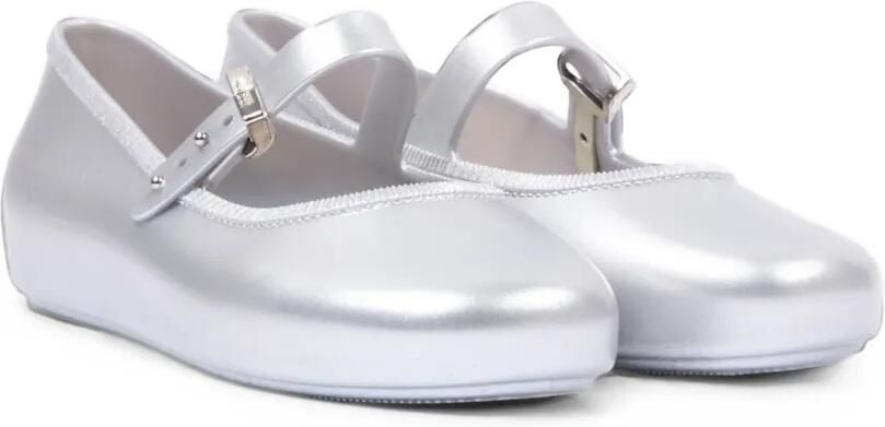 Mini Melissa Soft ballerina's met gespsluiting Zilver