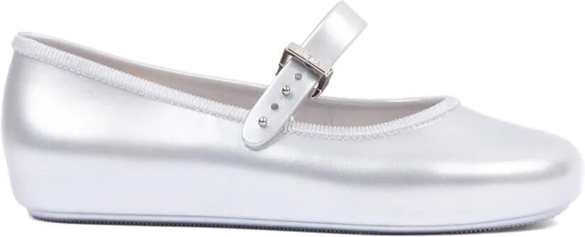 Mini Melissa Soft Ballerina's met klittenband Zilver - Foto 4