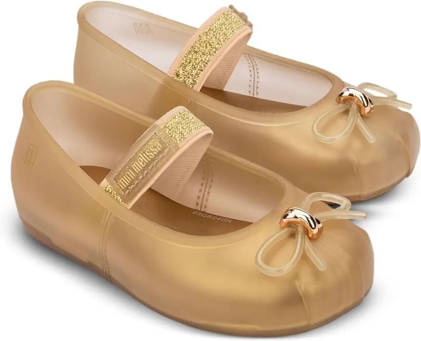 Mini Melissa Sophie ballerina's met strikdetail Goud