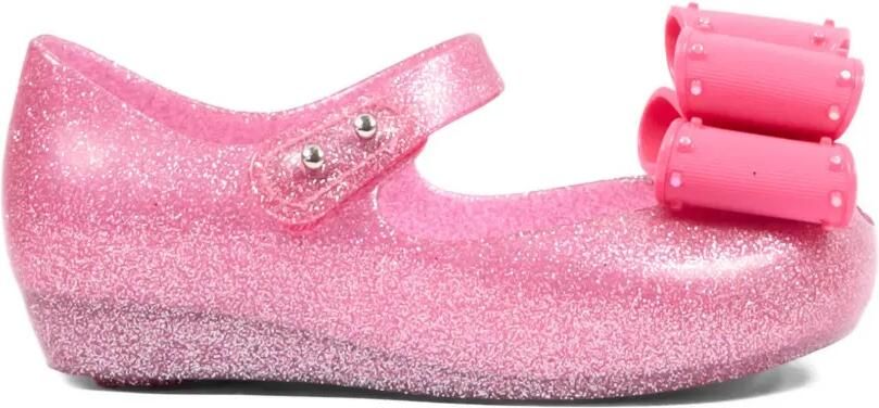 Mini Melissa Ultra Classic Bow ballerina's met glitter en strik Roze - Foto 4