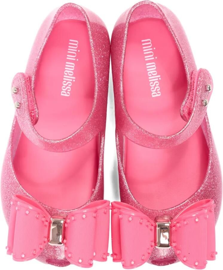 Mini Melissa Ultra Classic Bow ballerina's met glitter en strik Roze - Foto 2