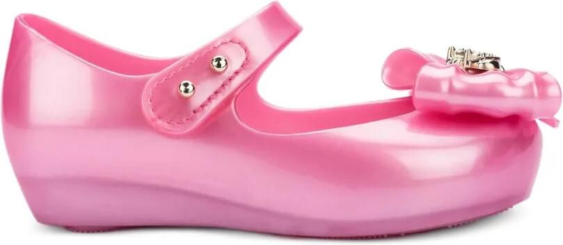 Mini Melissa Ultra Princess ballerina's met klittenband en strikdetail Roze
