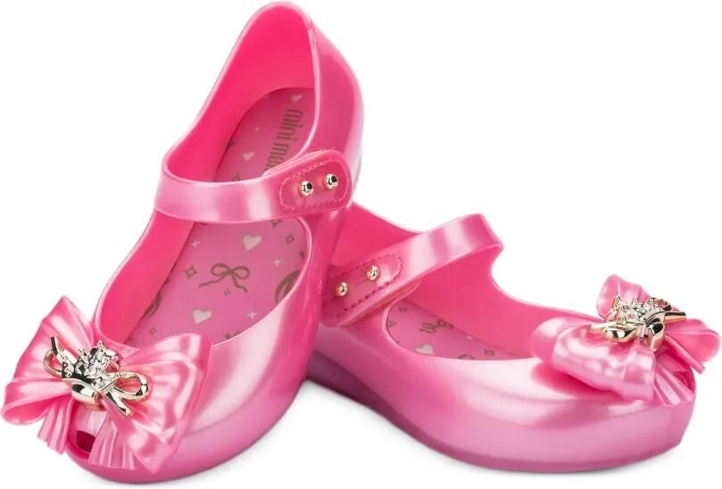 Mini Melissa Ultra Princess ballerina's met klittenband en strikdetail Roze - Foto 4