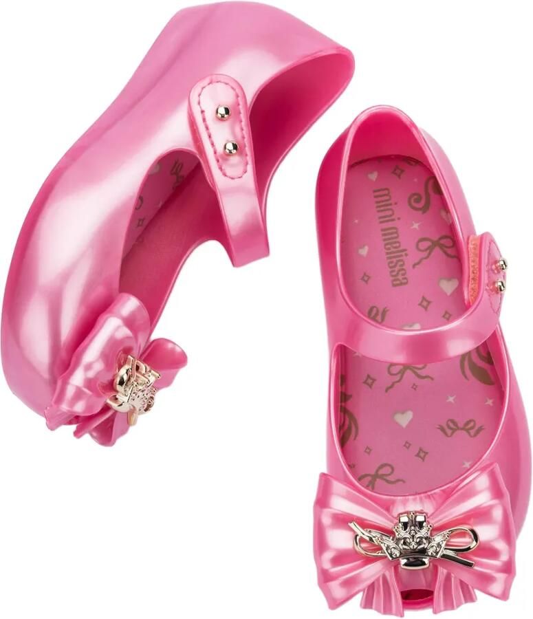 Mini Melissa Ultra Princess ballerina's met klittenband en strikdetail Roze - Foto 2