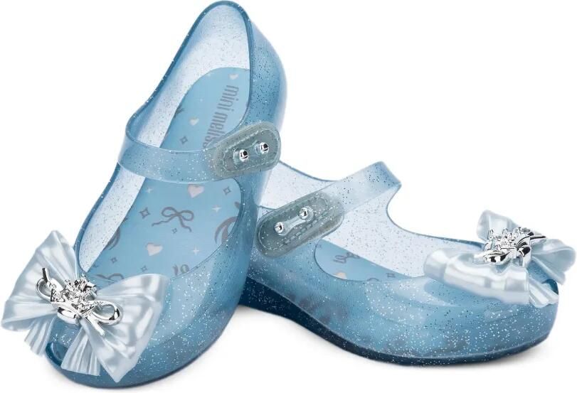 Mini Melissa Ultra Princess ballerina's met strik en glitters Blauw - Foto 3