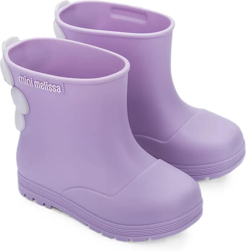 Mini Melissa Welly Bloomy enkellaarzen met bloemapplicatie Paars - Foto 3