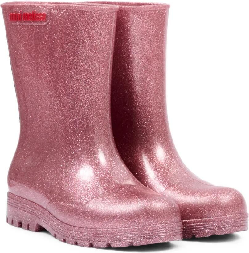 Mini Melissa Welly pumps met glitters-effect Roze