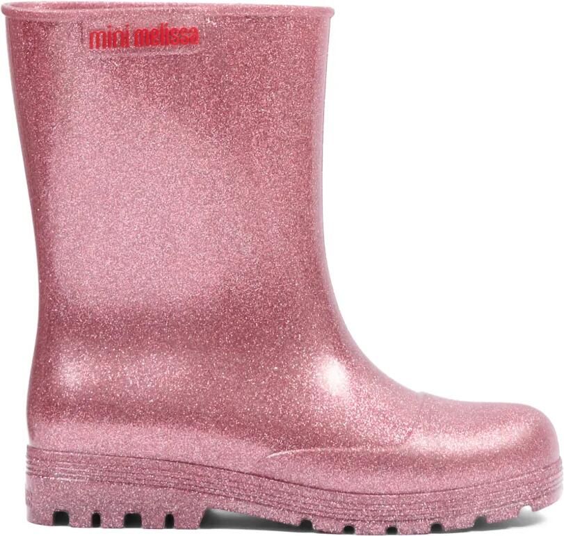 Mini Melissa Welly pumps met glitters-effect Roze