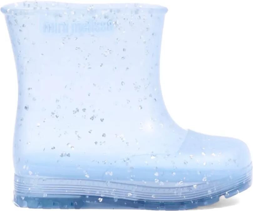 Mini Melissa Welly regenlaarzen met glitters Blauw