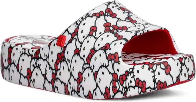 Mini Melissa x Hello Kitty & Friends Free Platform Slide printed flip flops Wit