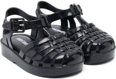 Mini Melissa Possession sandalen met glitter Zwart
