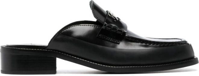 MISBHV Brutalist leren loafers Zwart