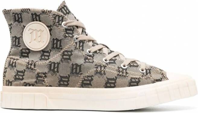 MISBHV Sneakers met monogram Beige