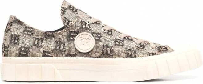 MISBHV Sneakers met monogram Beige