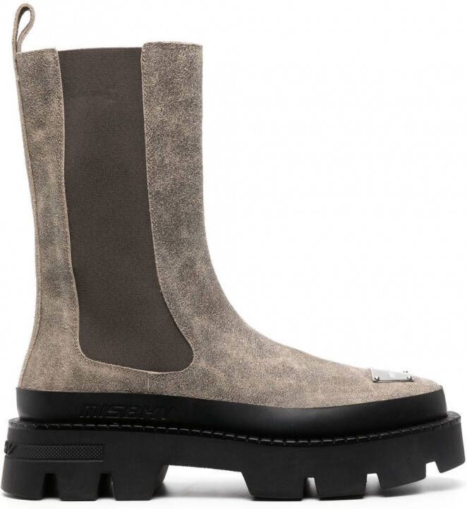 MISBHV Tweekleurige Chelsea laarzen Bruin