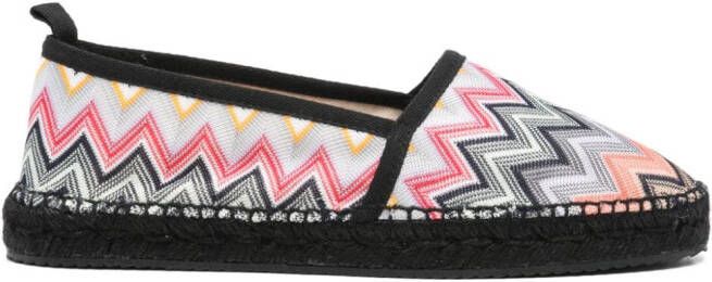 Missoni Espadrilles met chevron streep Zwart