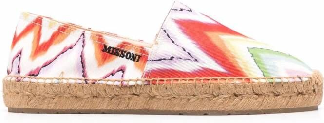 Missoni Espadrilles met zigzagprint Oranje