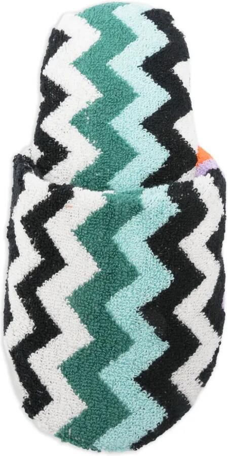 Missoni Home Slippers met zigzag-patroon Groen - Foto 2