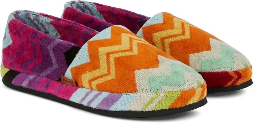 Missoni Home Slippers met zigzag-patroon Oranje - Foto 3