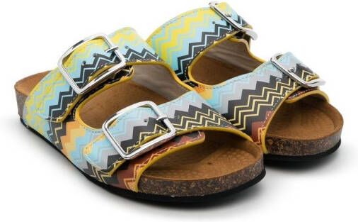 Missoni Kids Milano sandalen met dubbele gesp Blauw