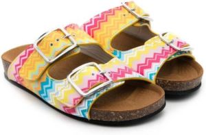 Missoni Kids Milano sandalen met dubbele gesp Geel