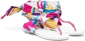 Missoni Kids Teenslippers met print Wit