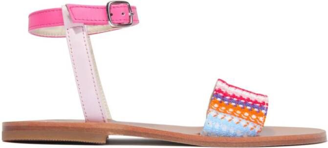 Missoni Kids Sandalen met patroon Roze