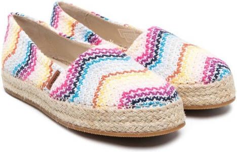 Missoni Kids Espadrilles met zigzag patroon Geel