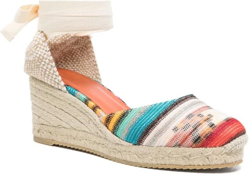Missoni 65 mm gebreide espadrilles Beige - Foto 3