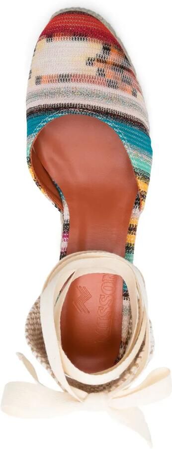 Missoni 65 mm gebreide espadrilles Beige - Foto 4