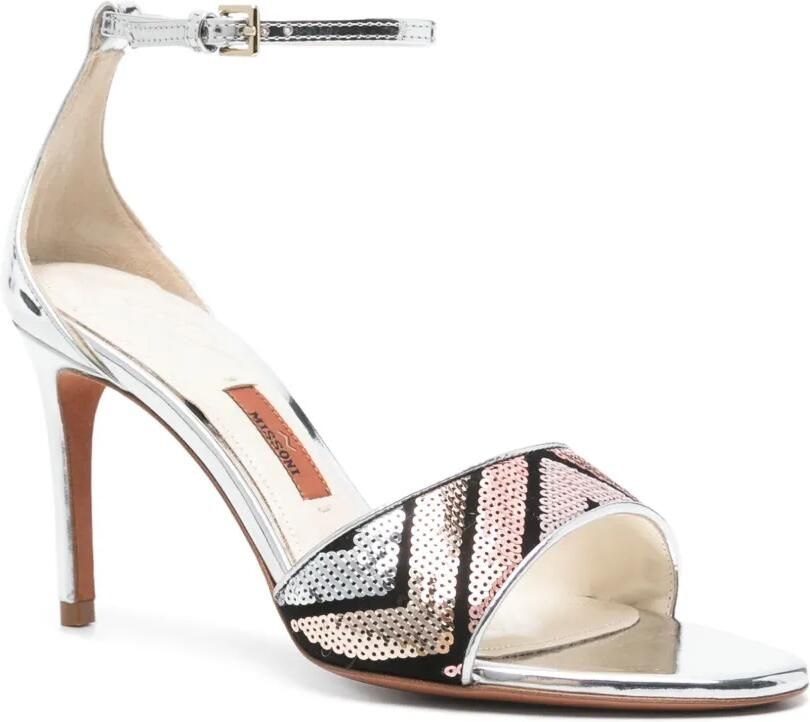 Missoni 80 mm sandalen met pailletten Zilver - Foto 2