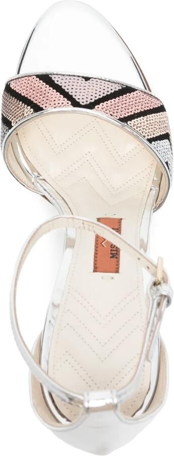 Missoni 80 mm sandalen met pailletten Zilver - Foto 3