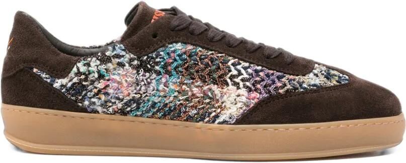 Missoni Alice sneakers met gebreide vlakken en zigzagpatroon Bruin