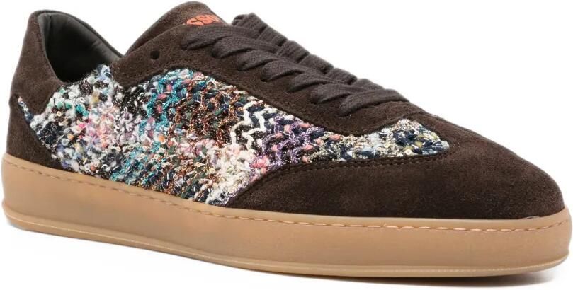 Missoni Alice sneakers met gebreide vlakken en zigzagpatroon Bruin - Foto 2