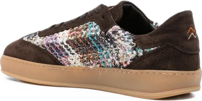 Missoni Alice sneakers met gebreide vlakken en zigzagpatroon Bruin - Foto 3