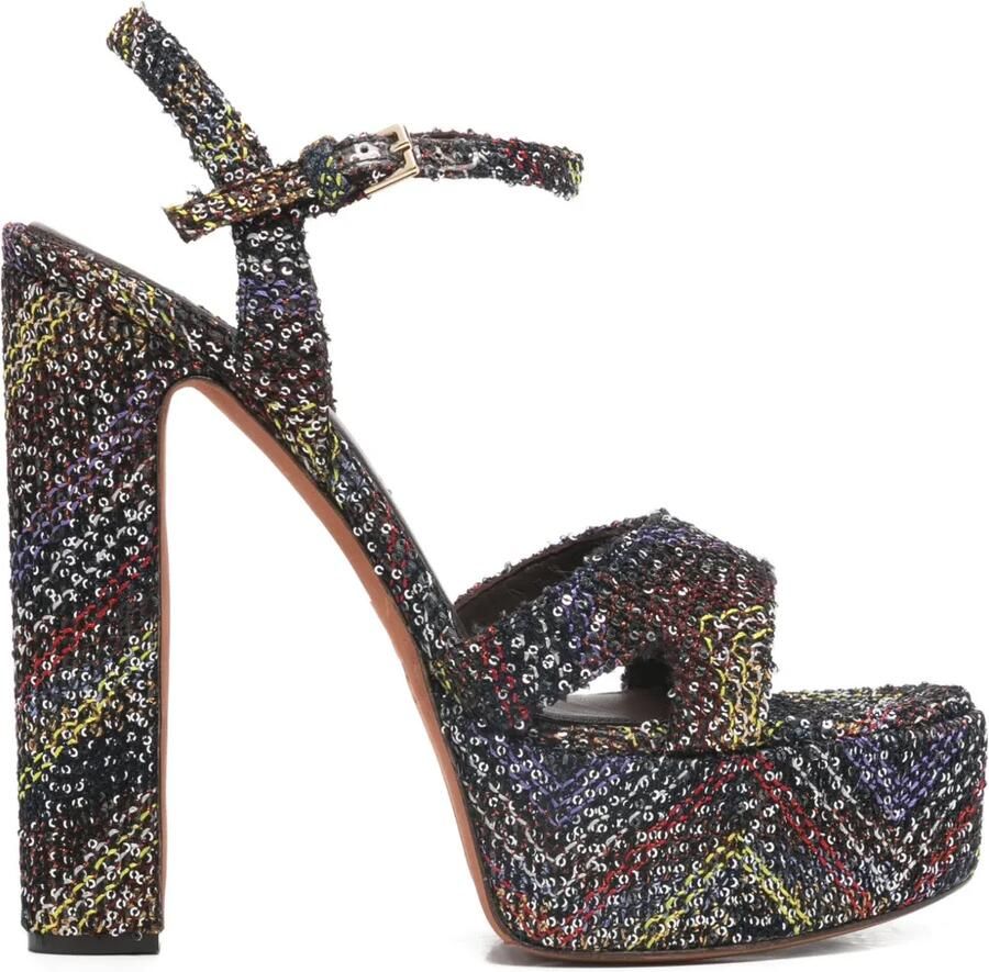 Missoni Angela sandalen met plateauzool Zwart