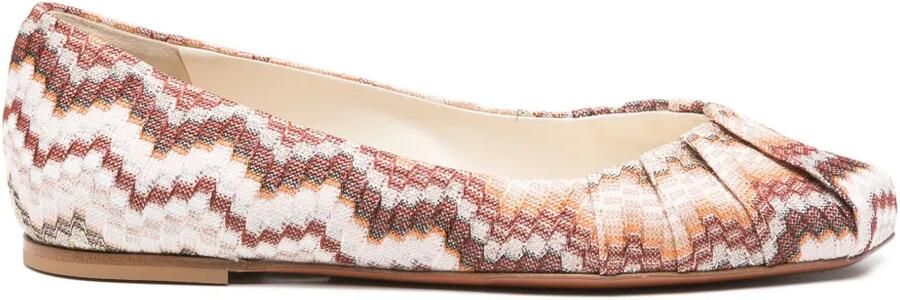Missoni Ballerina's met zigzag-patroon Bruin