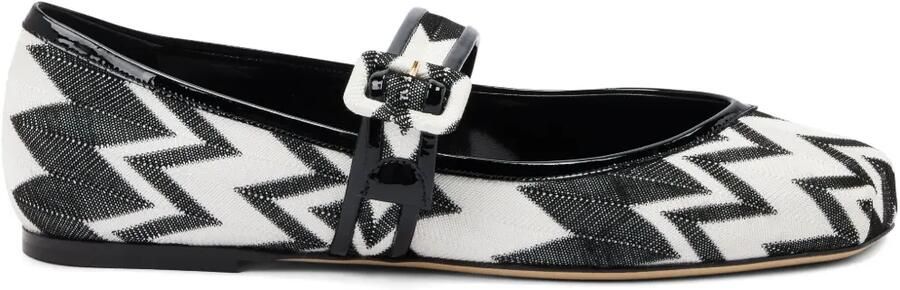 Missoni Ballerina's met zigzag-patroon Wit
