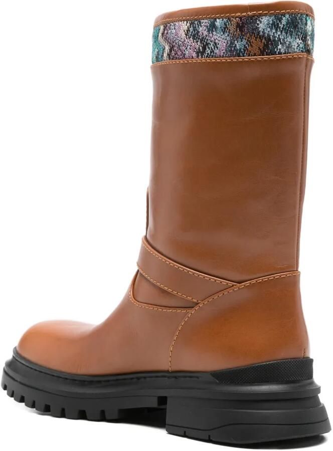 Missoni Biker boots met gesp Bruin