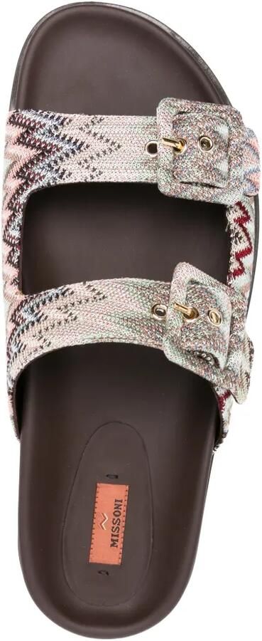 Missoni Clea sandalen met zigzag-patroon en gespsluiting Roze - Foto 4