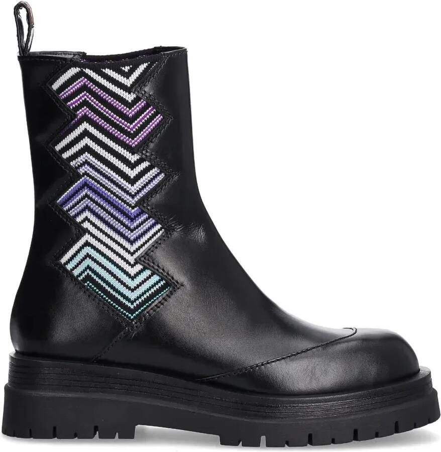 Missoni Enkellaarzen met zigzag-detail Zwart