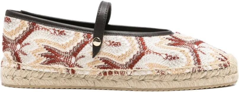 Missoni Espadrilles met bandjes en patroon Beige