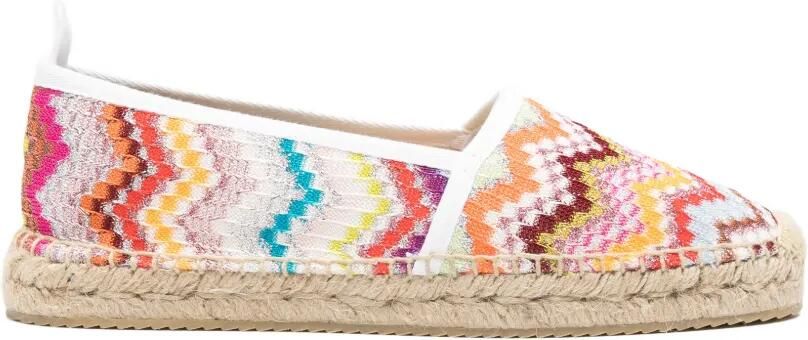 Missoni Espadrilles met chevron patroon Wit