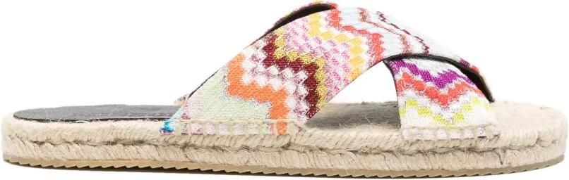 Missoni Espadrilles met gekruiste bandjes Wit
