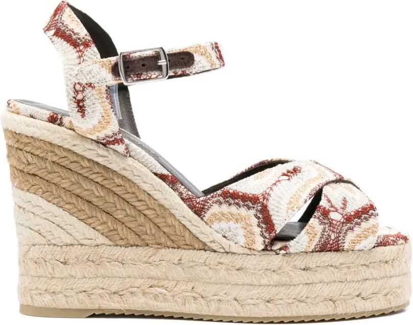 Missoni Espadrilles met geweven plateauzool Beige