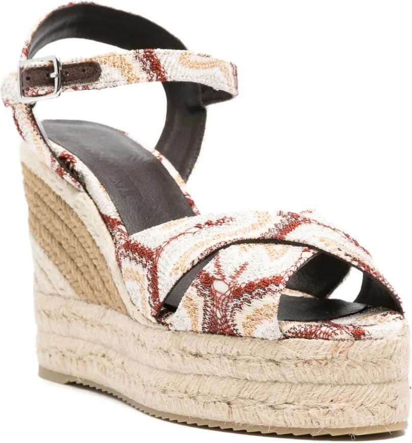 Missoni Espadrilles met geweven plateauzool Beige - Foto 3