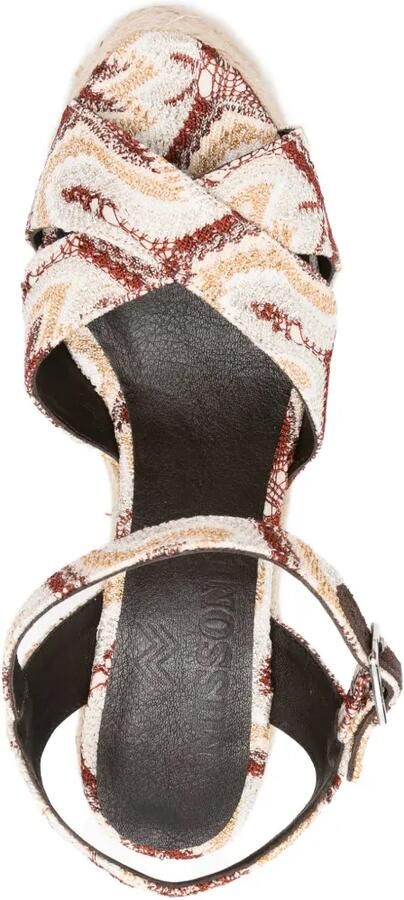 Missoni Espadrilles met geweven plateauzool Beige - Foto 4