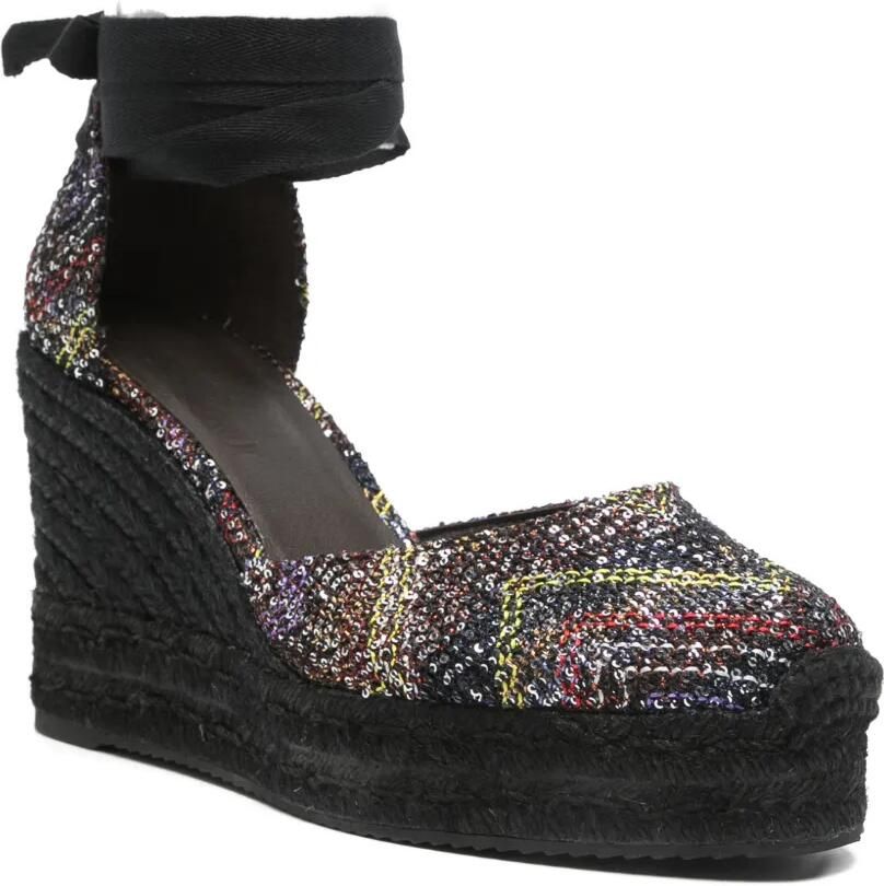 Missoni Espadrilles met sleehak en pailletten Zwart - Foto 2