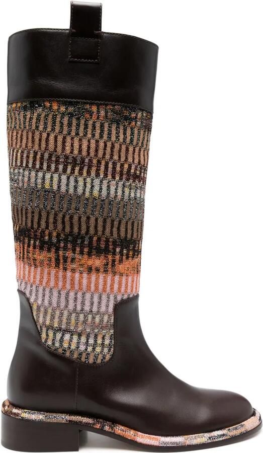 Missoni Gestreepte laarzen Bruin